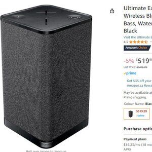 Ultimate Ears Hyperboom Portable Bluetooth Speaker, Loud Speaker